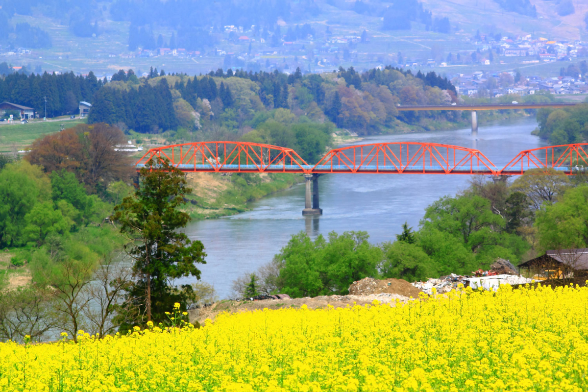 千曲川の冬景色